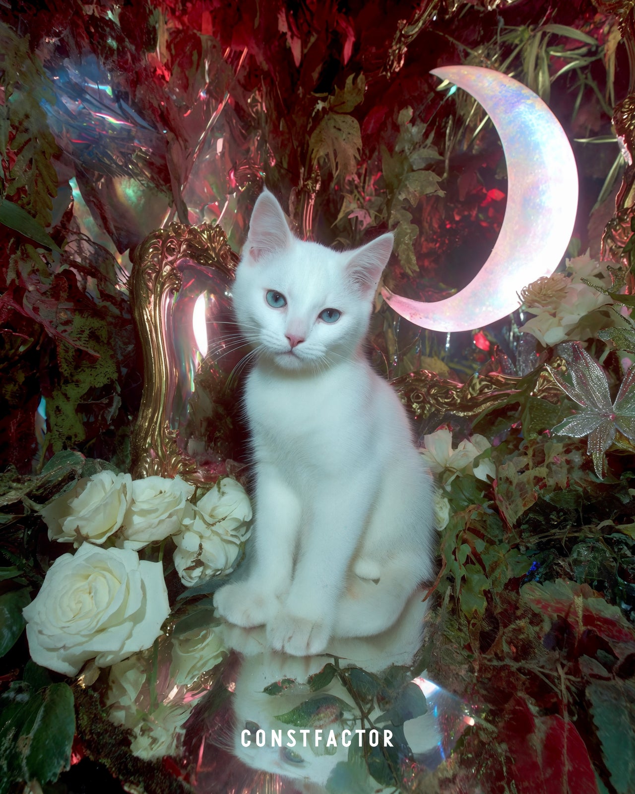 Tシャツ【 MEOWTAVERSE/MOONED AGAIN 】(6686901)ホワイト