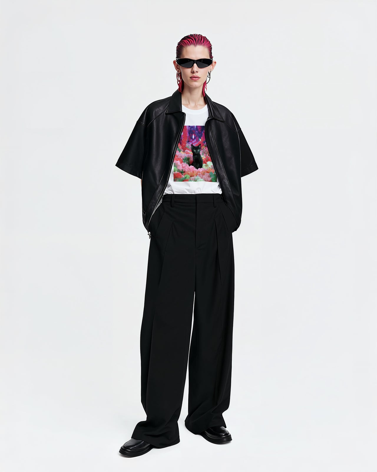 Tシャツ【 MEOWTAVERSE/FLOWER FILTERED 】(3679137)ホワイト