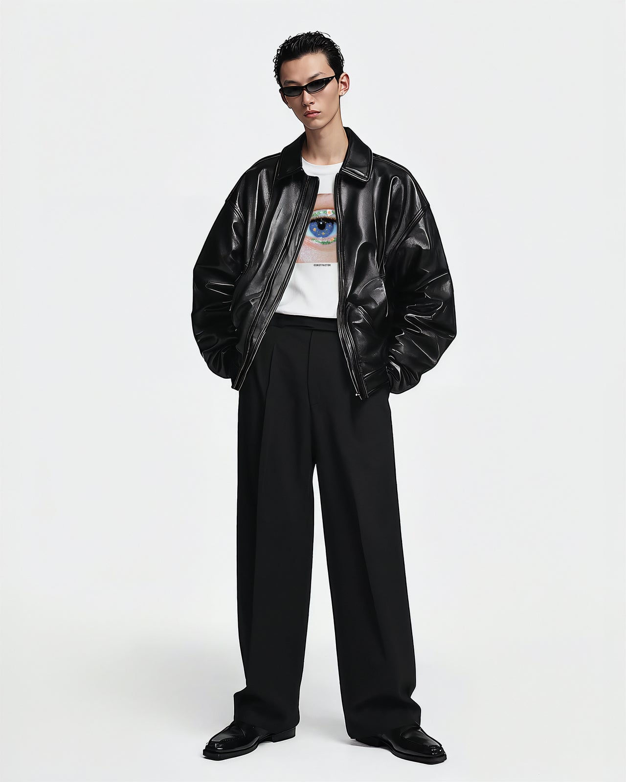 롱 슬리브 T셔츠【STARGAZED LIES】(4352784) 화이트