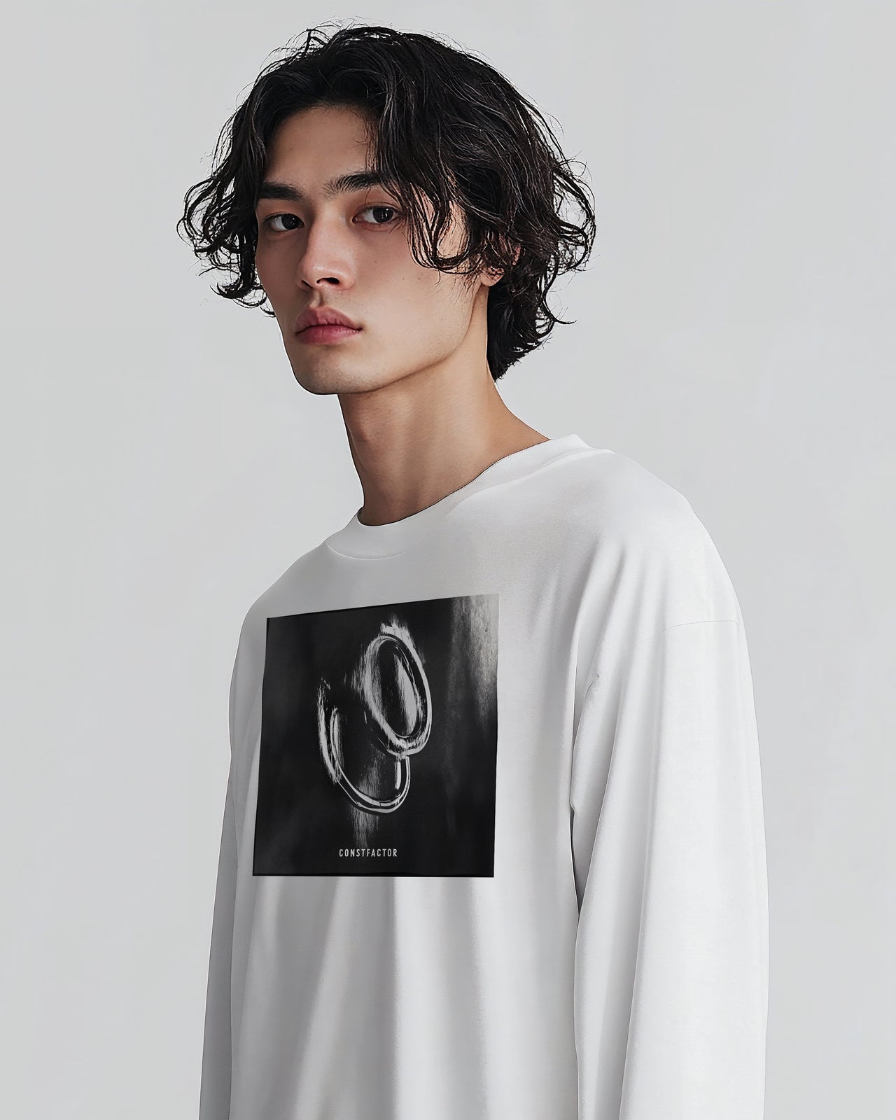 Long sleeve T-shirt [Fissurelight] (3826982) White