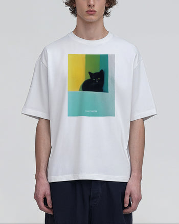 Tシャツ【Black Kitten】（4387626）ホワイト