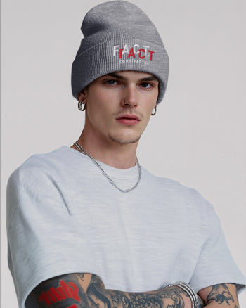 Knit cap [FACT] (4392199) Royal/Heather gray/Black