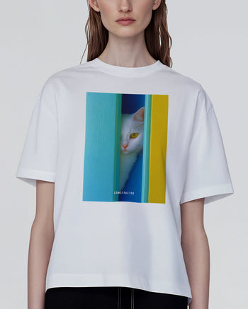 T-shirt [White Kitten] (7568046) White