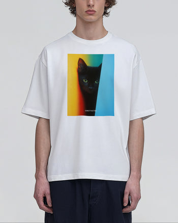 T-shirt [Black Kitten] (9655393) White