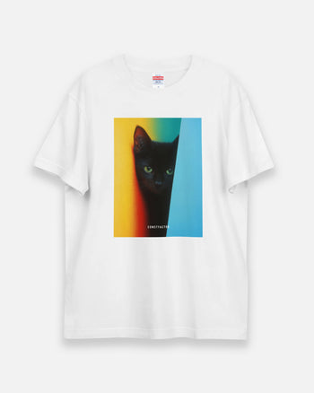 T-shirt [Black Kitten] (9655393) White