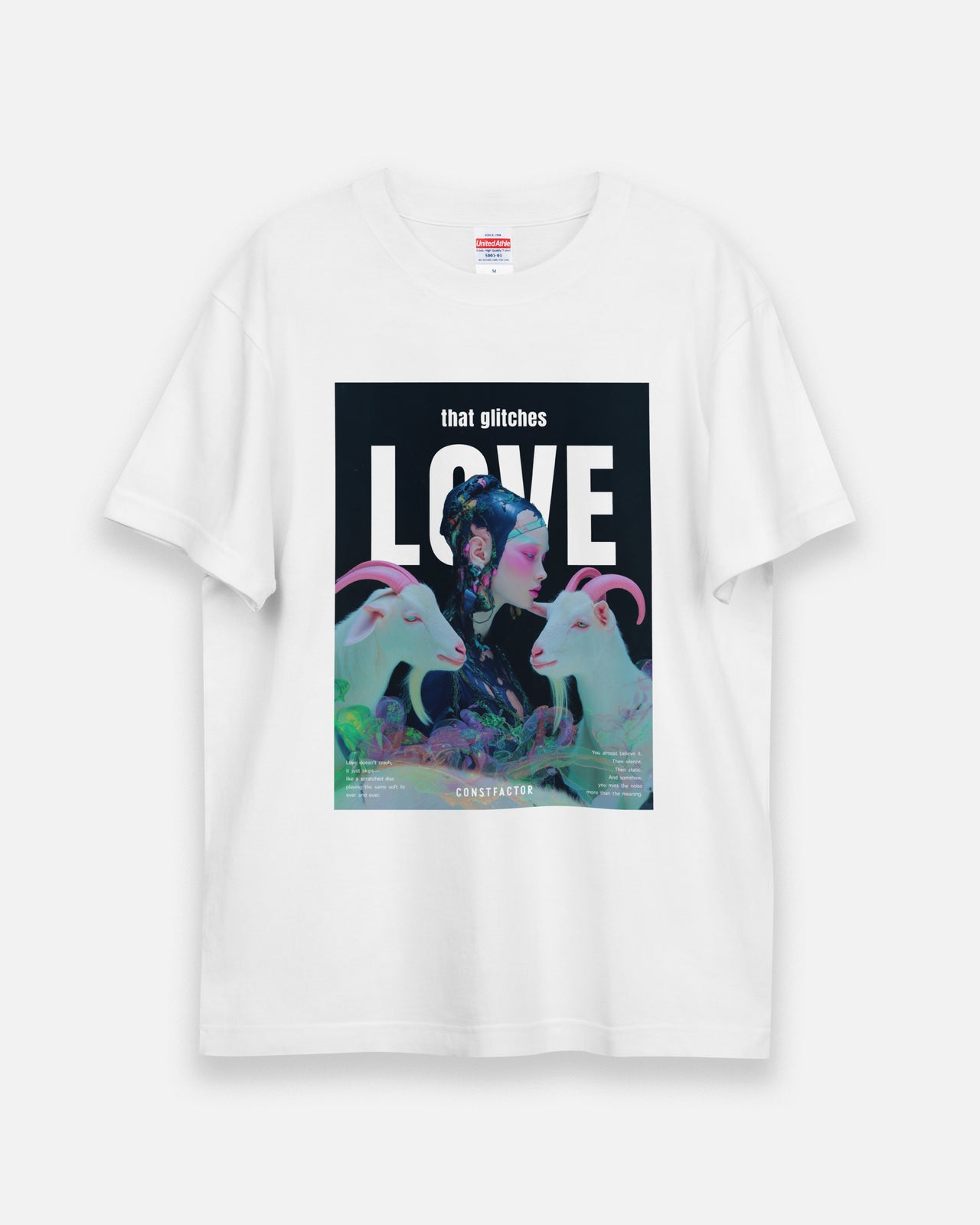 Tシャツ【 LOVE THAT GLITCHES 】（2150755）ホワイト