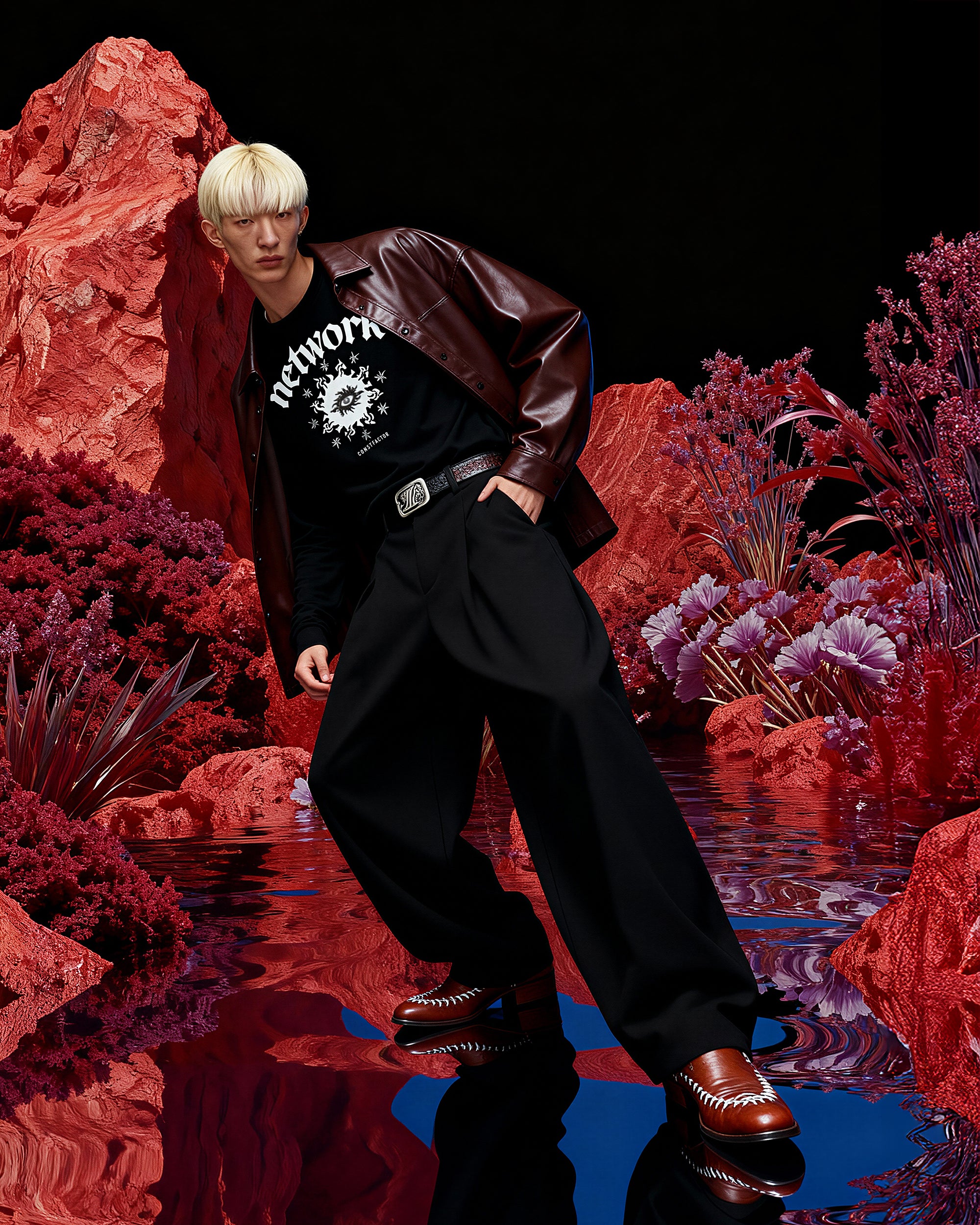 ロングスリーブTシャツ【 network 】（4263104）ブラック - CONSTFACTOR