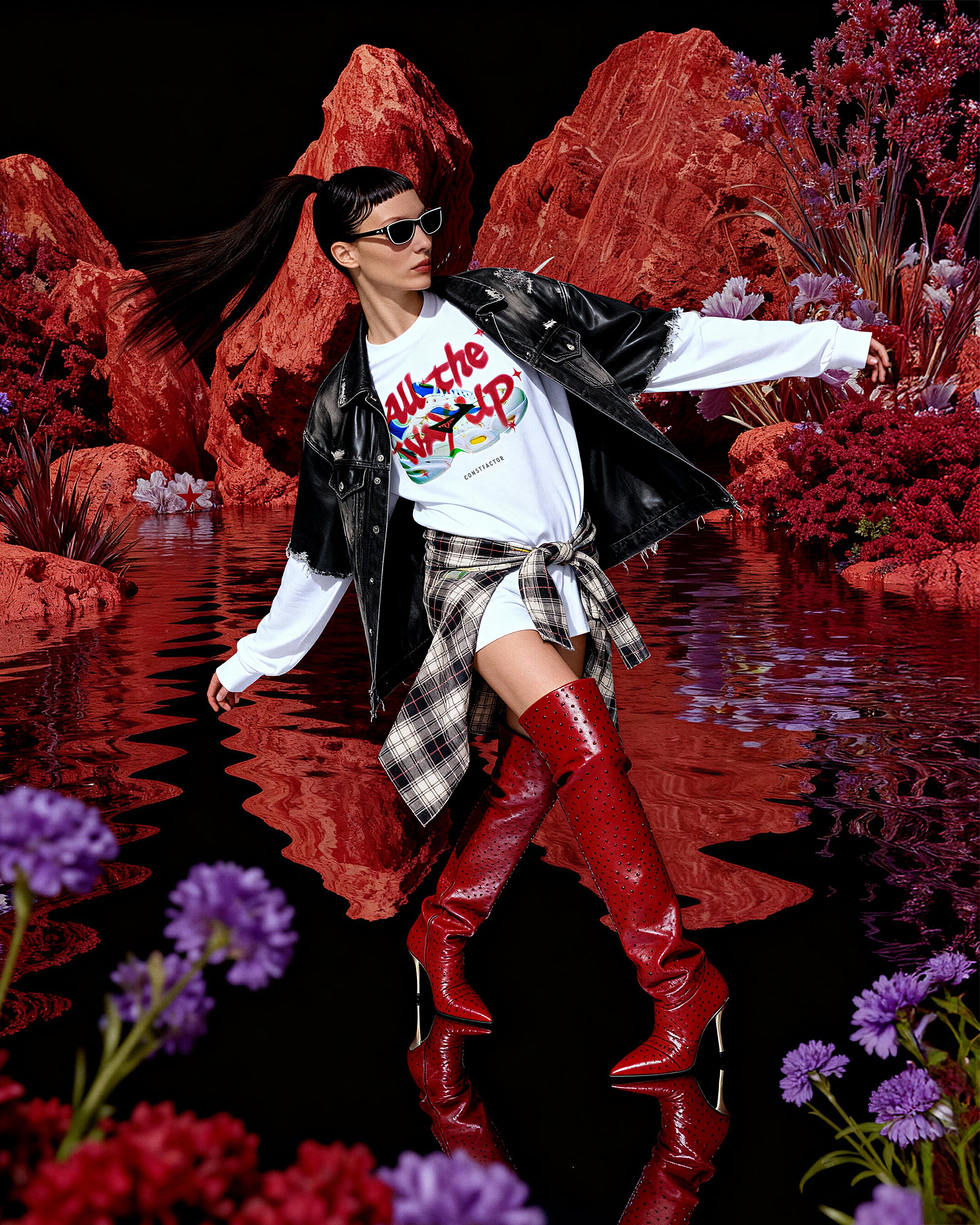 ロングスリーブTシャツ【 All The Way Up 】（1109856）ホワイト