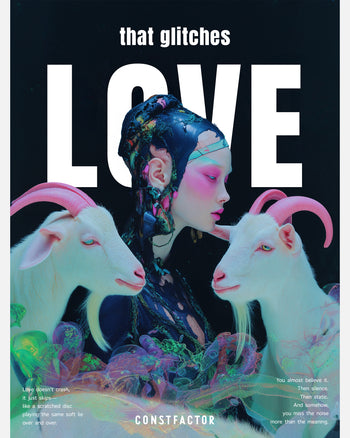 Tシャツ【 LOVE THAT GLITCHES 】（2150755）ホワイト