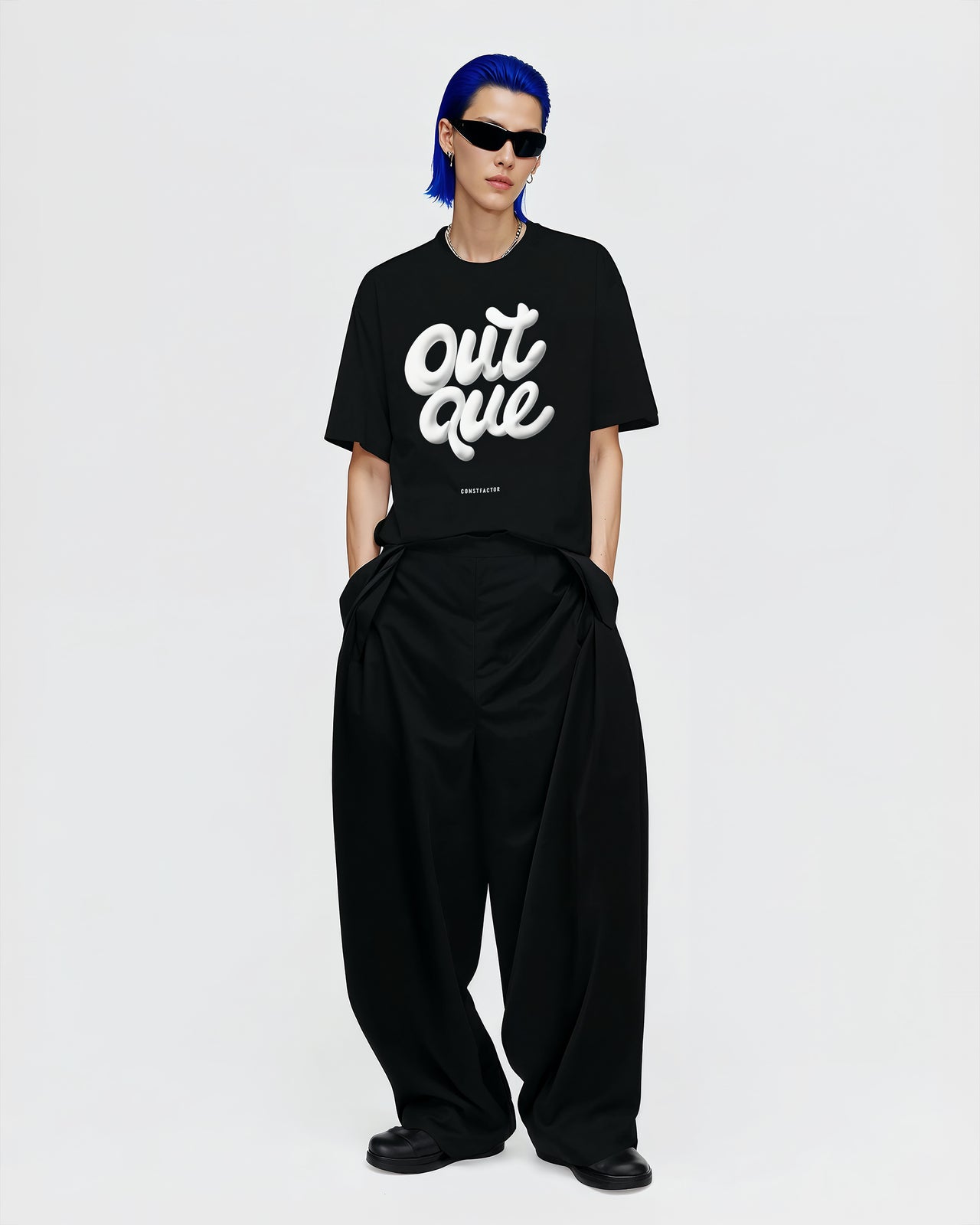T셔츠【OUT QUE】(2365813)블랙