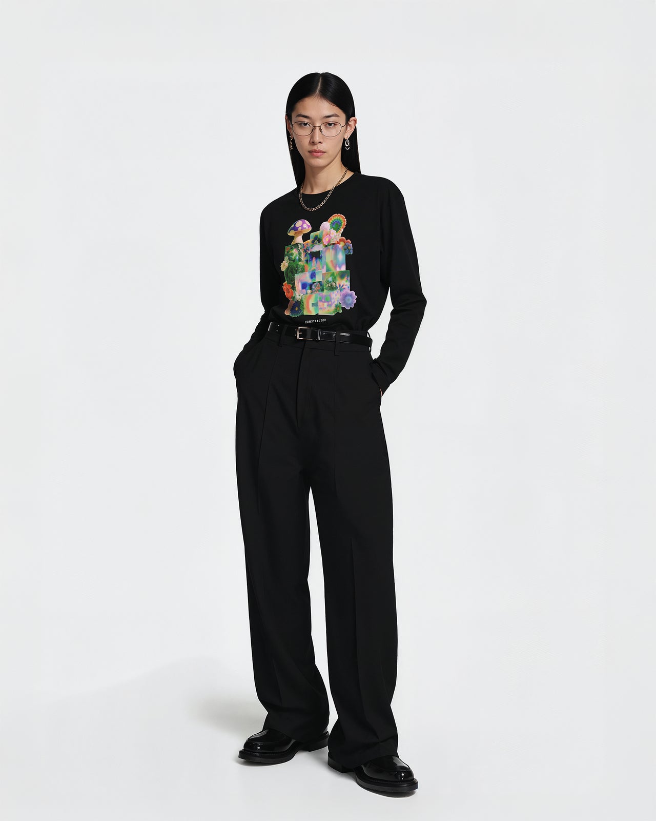 Long Sleeve T-Shirt [TOXIC CUTE] (5696451) Black