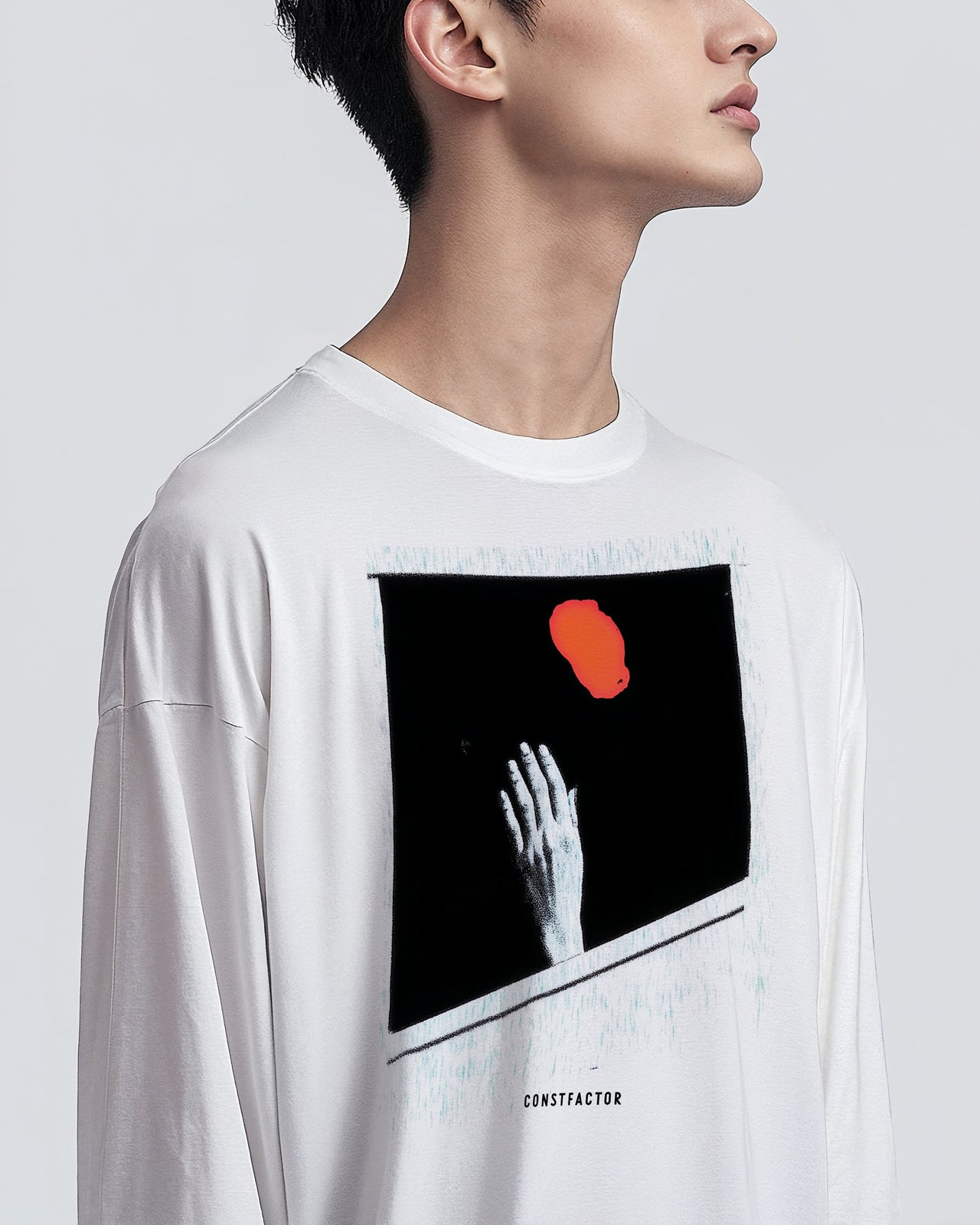 Long sleeve T-shirt [Reach for] (9969195) White