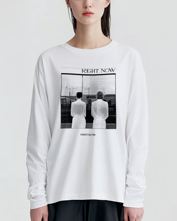 ロングスリーブTシャツ【Right Now】（8761211）ホワイト