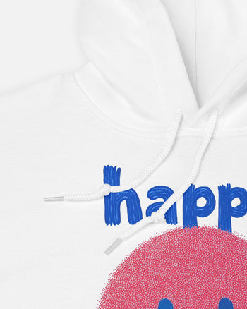 Sweatshirt hoodie [happy] (2452930) White