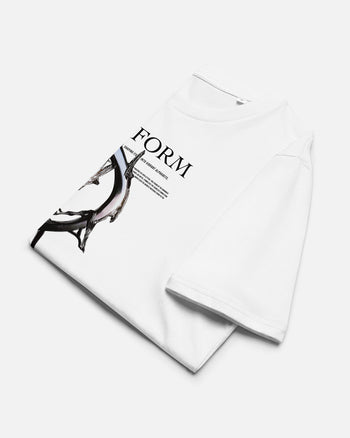 オーガニックコットンTシャツ【D：Life form Alphabet】（1530766）ホワイト