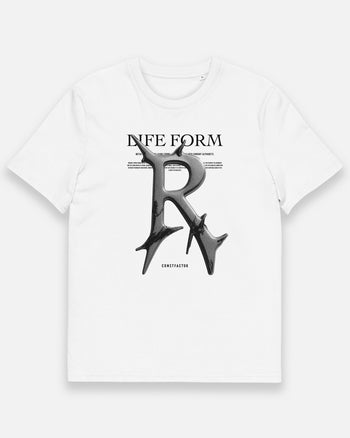 オーガニックコットンTシャツ【R：Life form Alphabet】（6066809）ホワイト