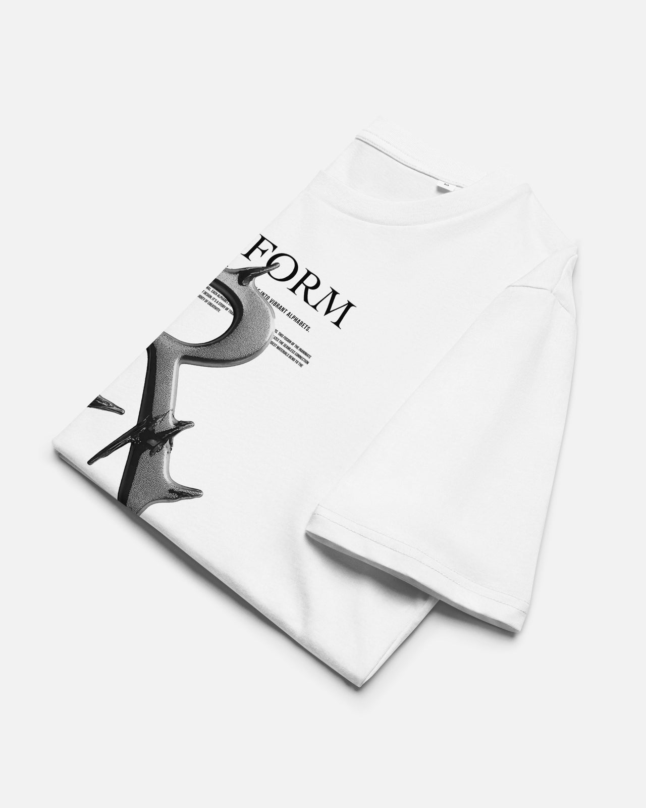 オーガニックコットンTシャツ【R：Life form Alphabet】（6066809）ホワイト